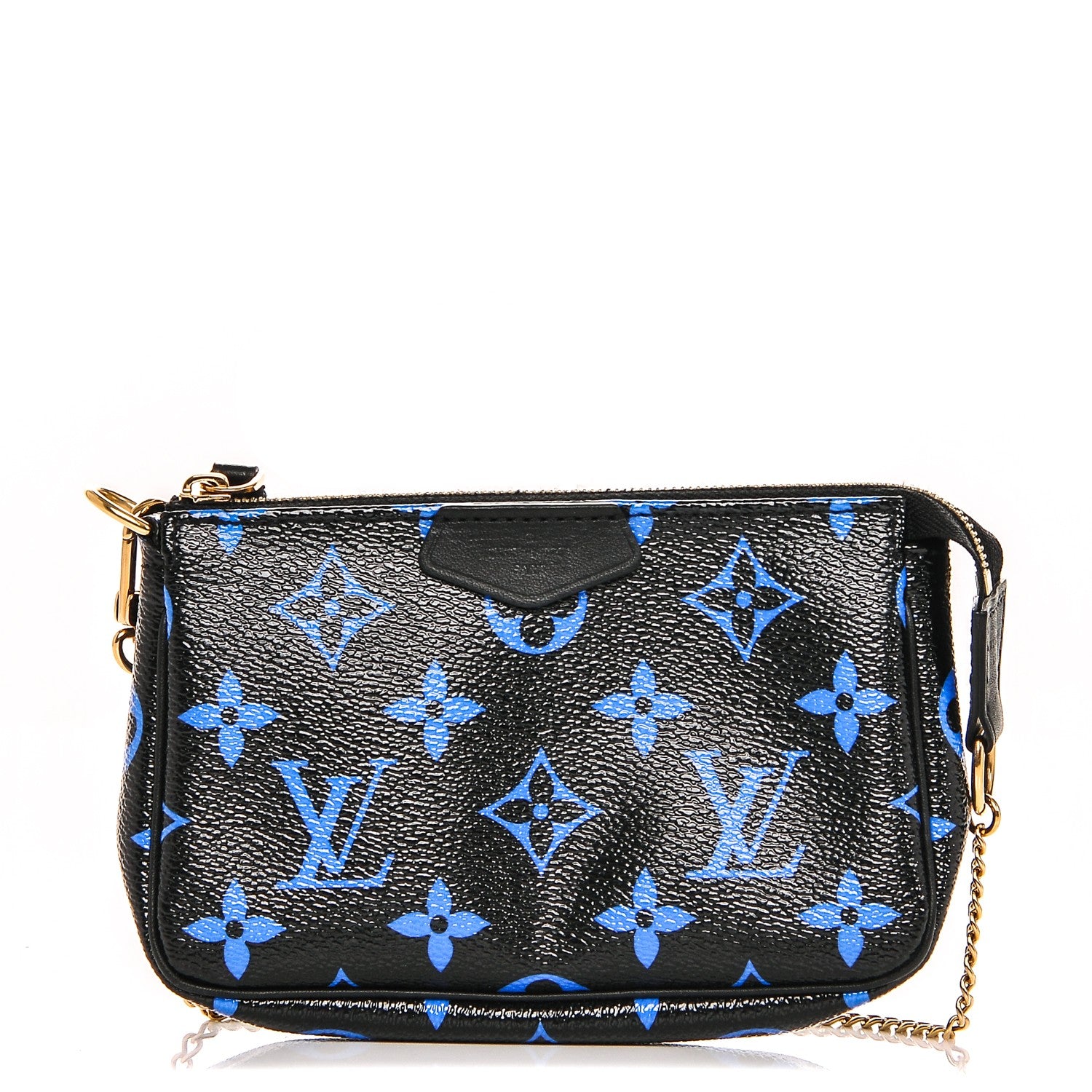 Louis Vuitton Colored Monogram Mini Pochette Accessories Blue Black 1 of 6