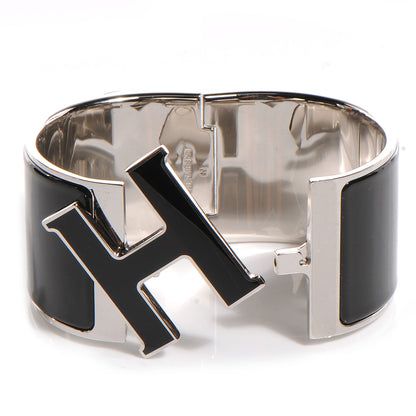 Hermes Enamel Extra Wide Clic Clac H Bracelet PM Black 3 of 5