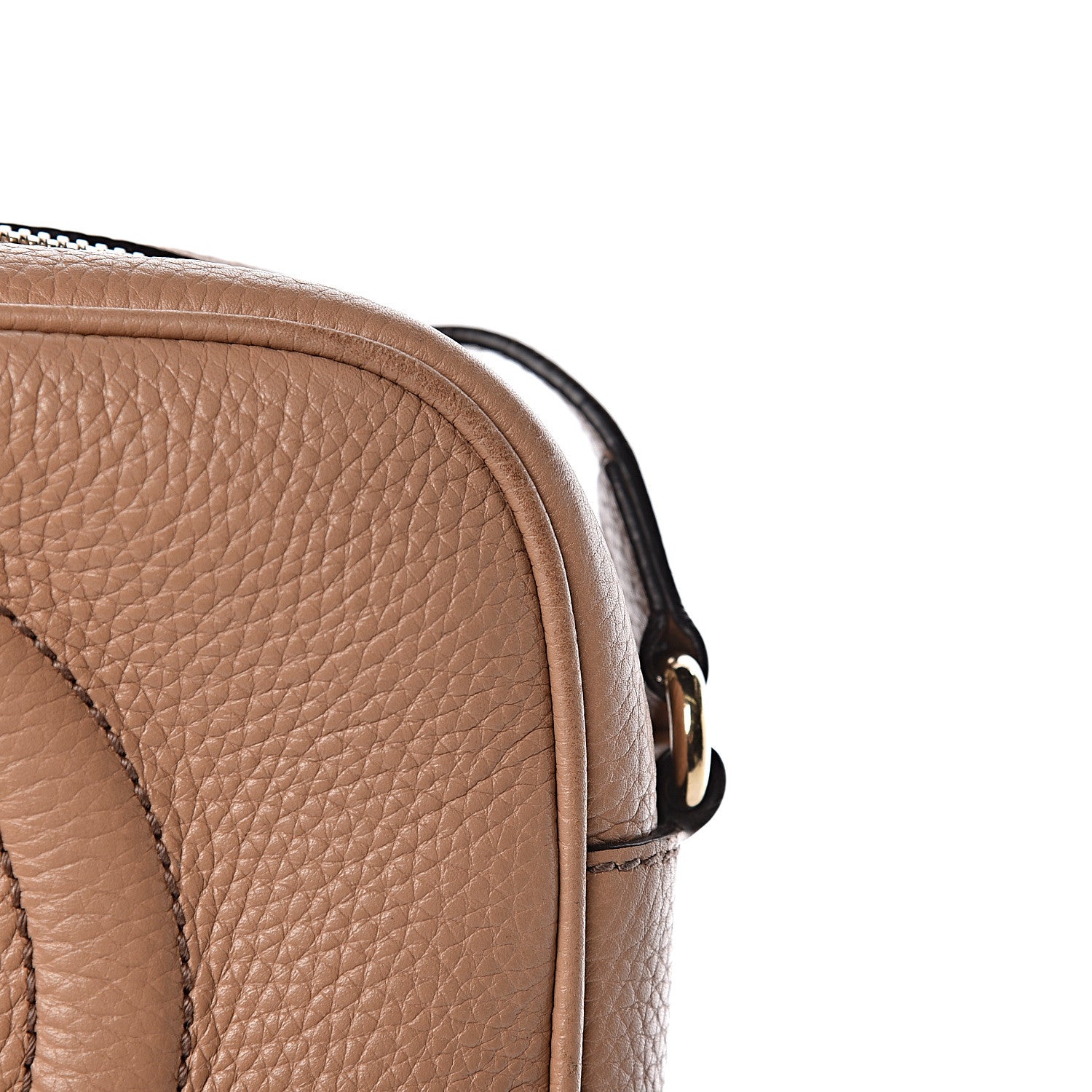 Gucci Pebbled Calfskin Small Soho Disco Bag Camelia 11 of 17