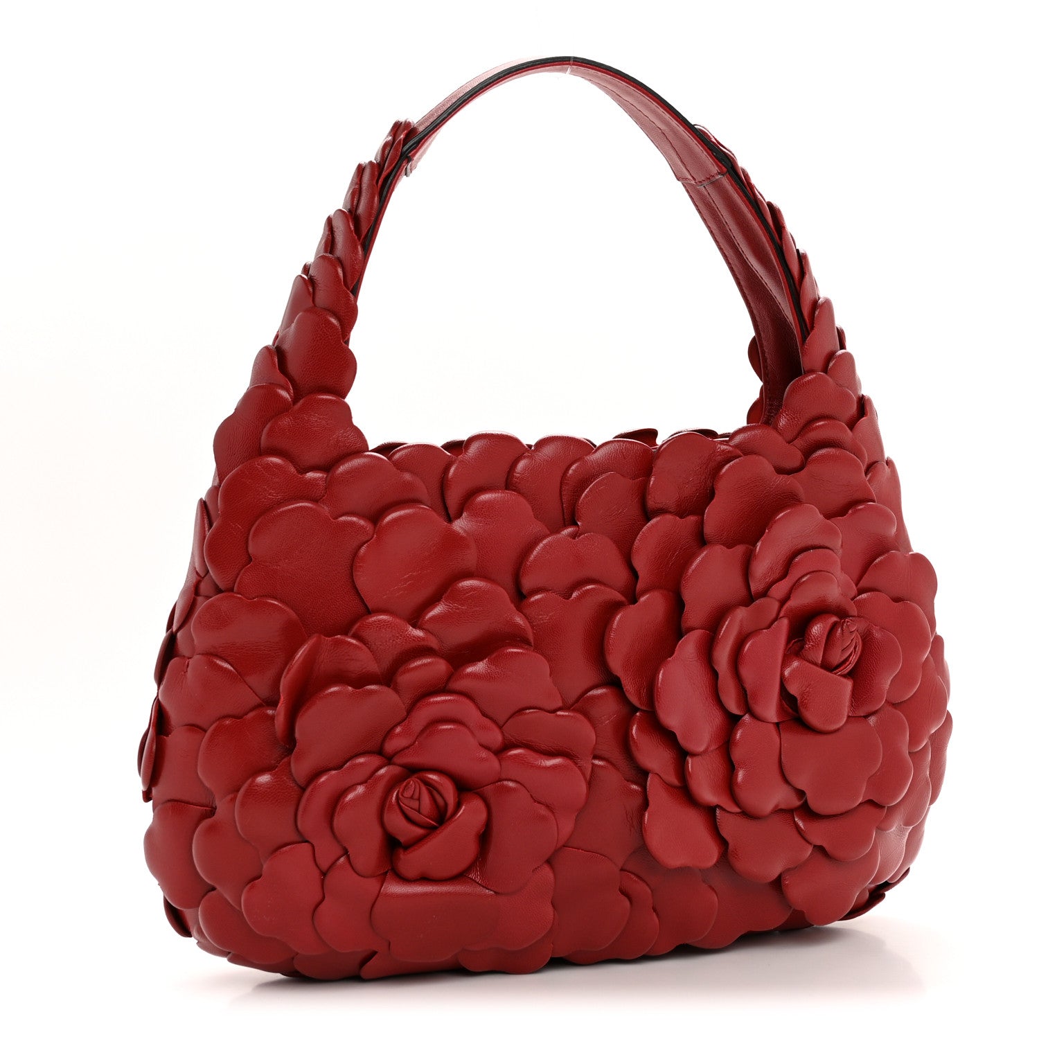 Valentino Garavani Nappa Atelier 03 Rose Edition Small Hobo Rosso Valentino 3 of 13