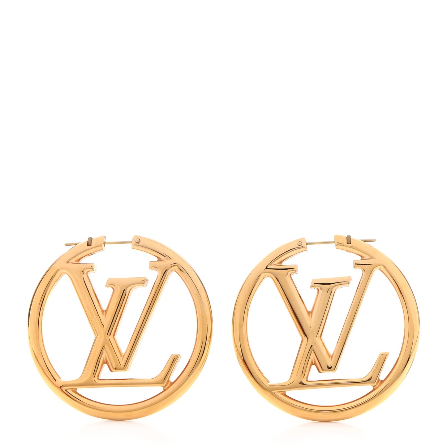 Metal Louise Hoop Earrings Gold