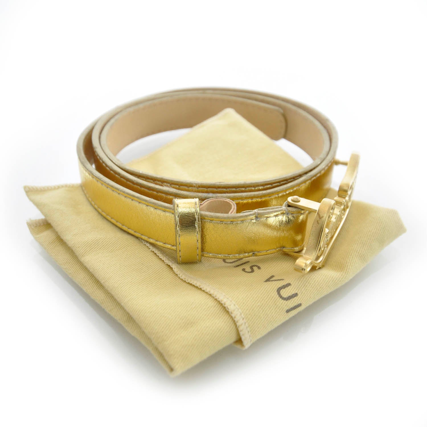 Louis Vuitton Gold Signature LV Initiales Belt 90 36 6 of 6