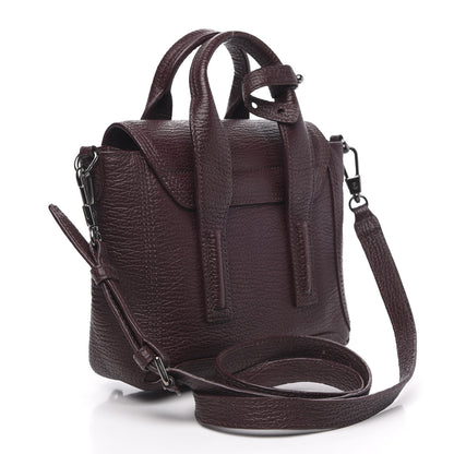 3.1 Phillip Lim 3.1 Textured Calfskin Mini Pashli Satchel Burgundy 2 of 11