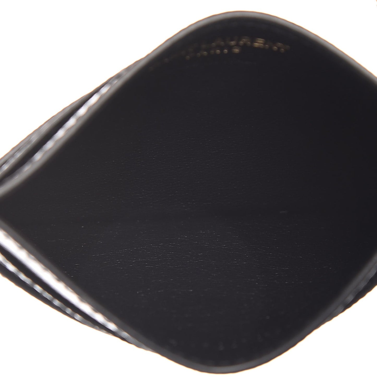 Grain De Poudre Monogram Credit Card Case Black