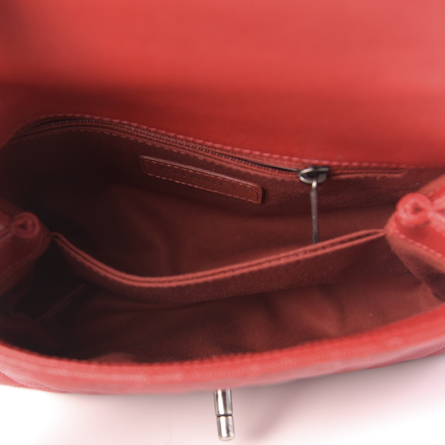 Chanel Caviar Quilted Mini Coco Handle Flap Dark Red 6 of 12