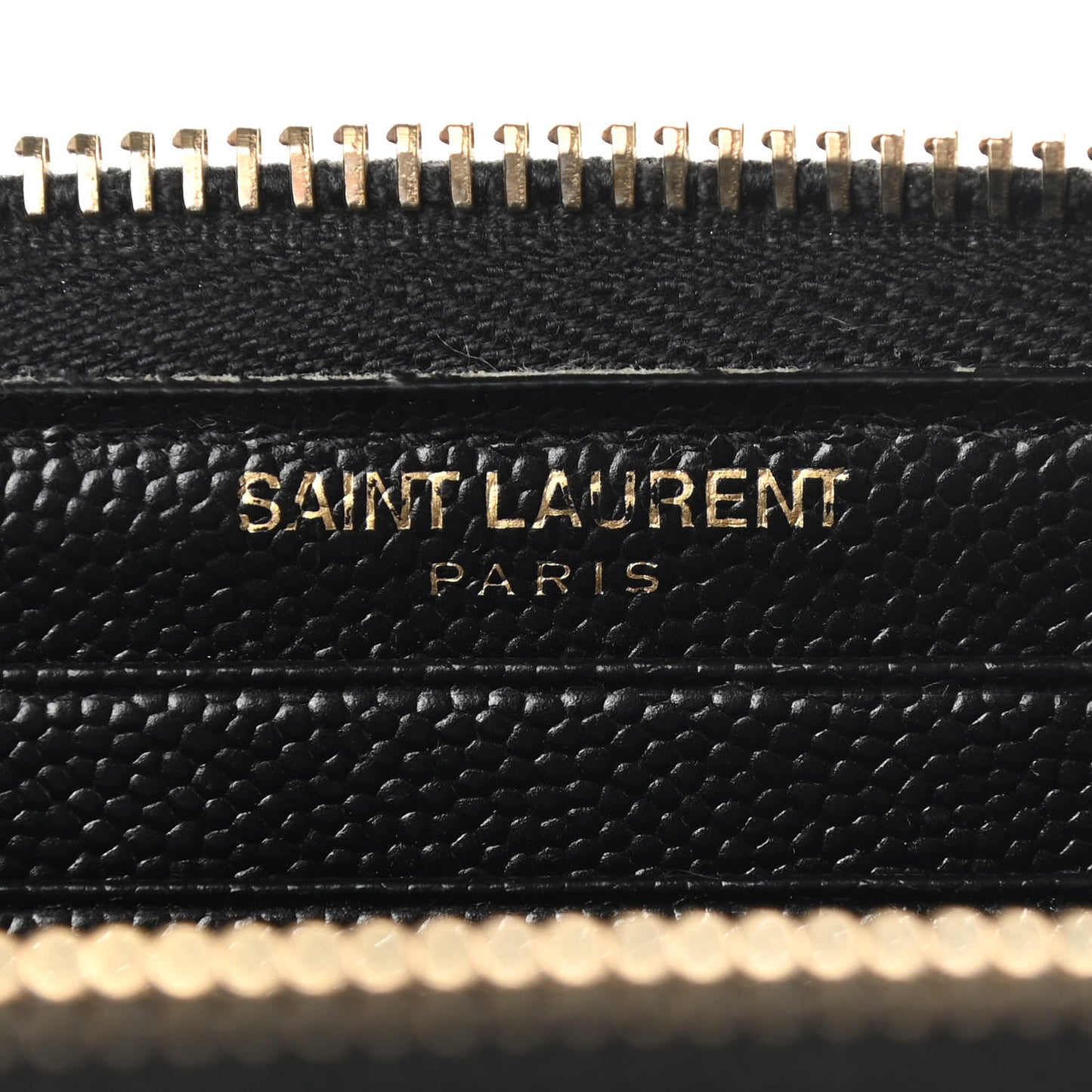 Grain De Poudre Matelasse Chevron Monogram Zip Around Wallet Black