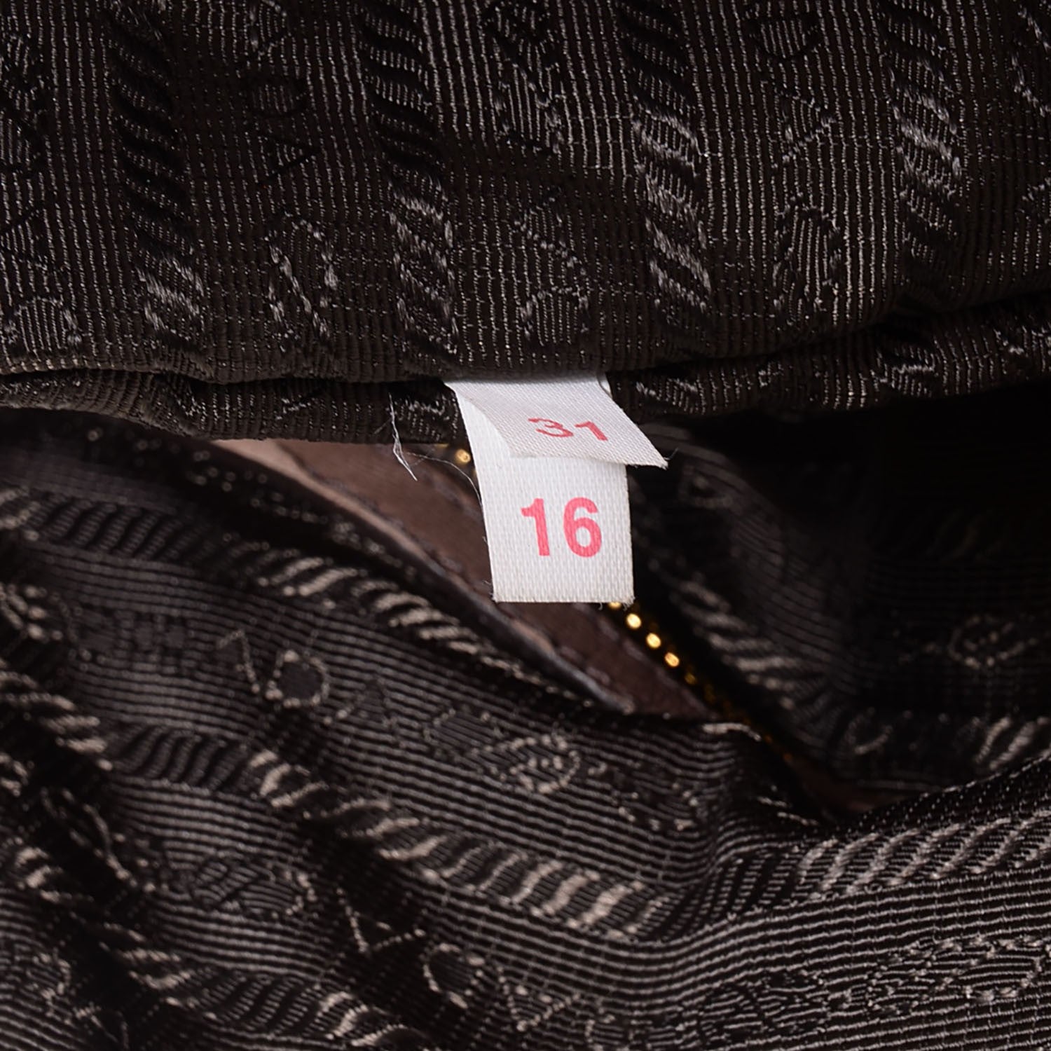 Prada Cervo Shine Tote Teak 9 of 12