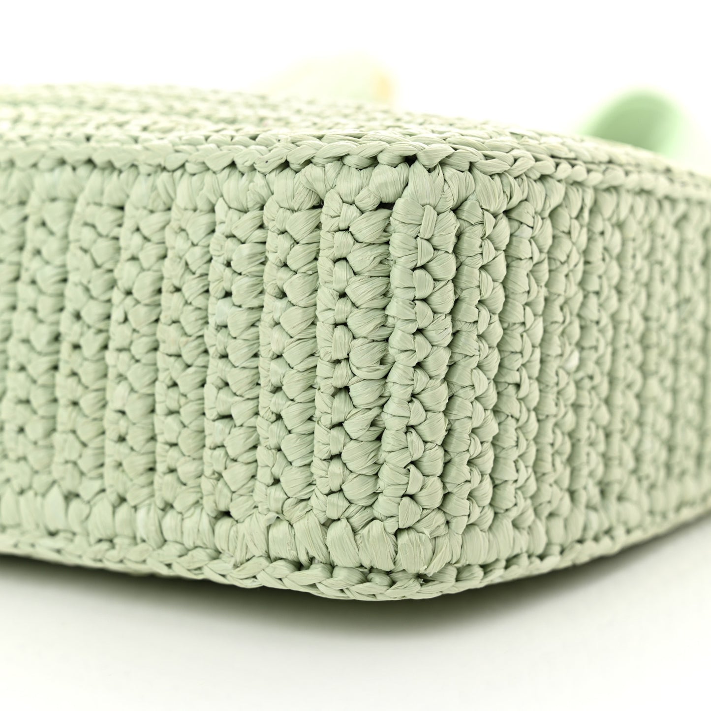 Yarn Raffia Effect Crochet Re-Edition 2005 Shoulder Bag Acqua