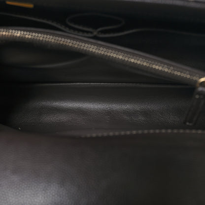 Chanel Caviar Contrast Stitch Small Coco Chain Handle Flap Dark Grey 6 of 14