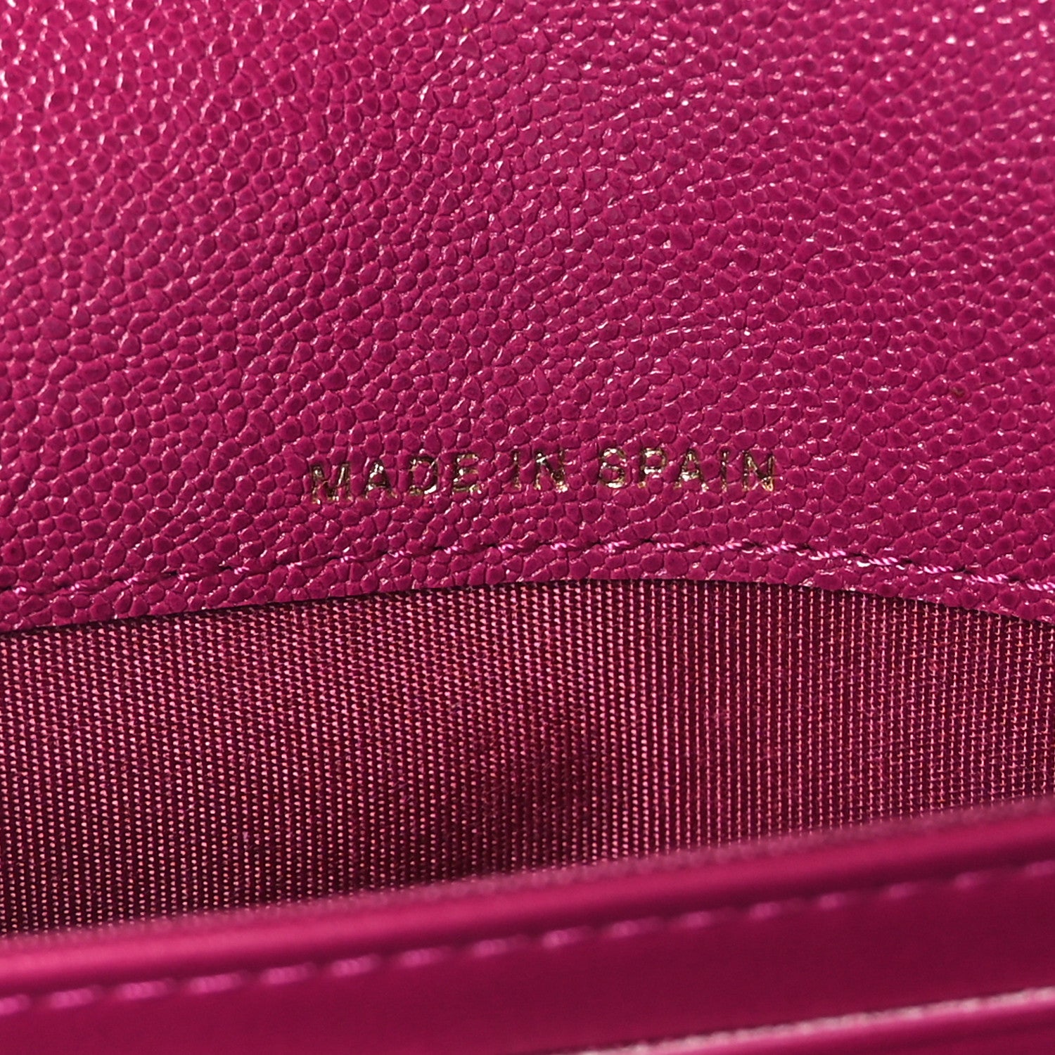 Chanel Caviar Quilted Large Boy Gusset Flap Wallet Fuchsia 8 of 9
