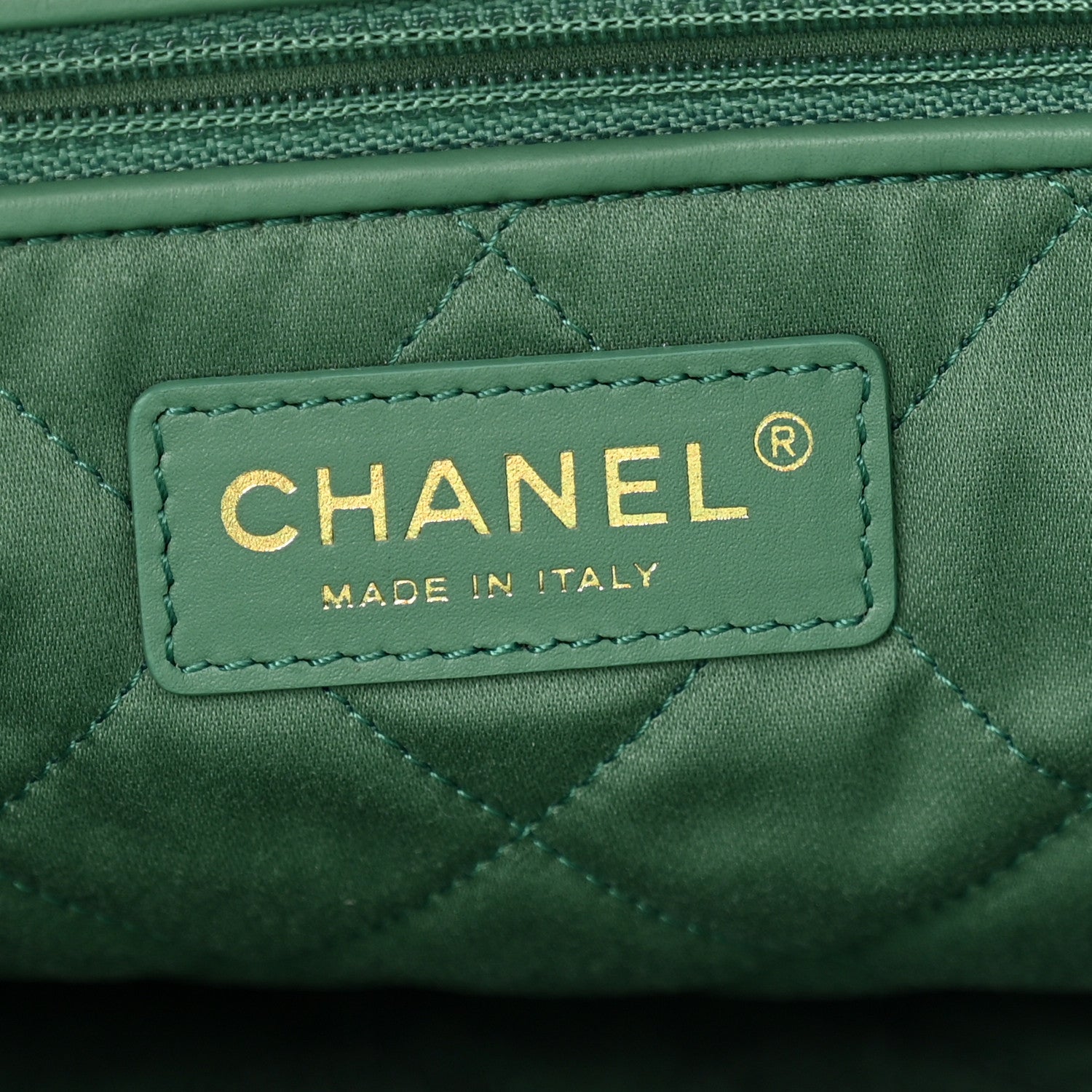 Chanel Shiny Calfskin Quilted Chanel 22 Dark Green Dark Green 7 of 11