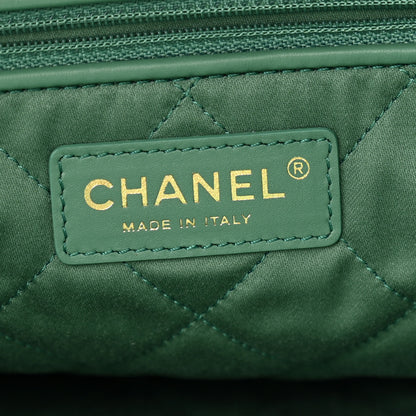 Chanel Shiny Calfskin Quilted Chanel 22 Dark Green Dark Green 7 of 11