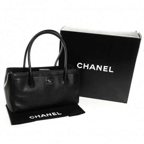 Chanel Calfskin Small Cerf Shopper Tote Black 5 of 8
