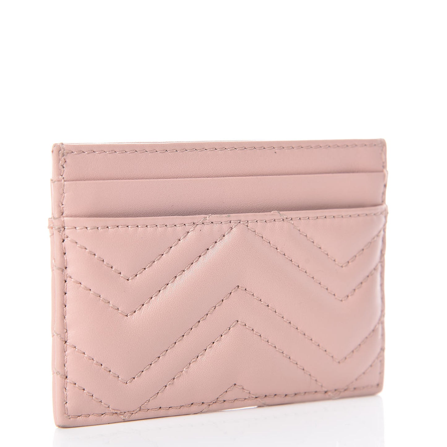 Calfskin Matelasse GG Marmont Card Holder Perfect Pink