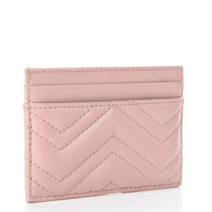 Gucci Calfskin Matelasse GG Marmont Card Holder Perfect Pink 3 of 6