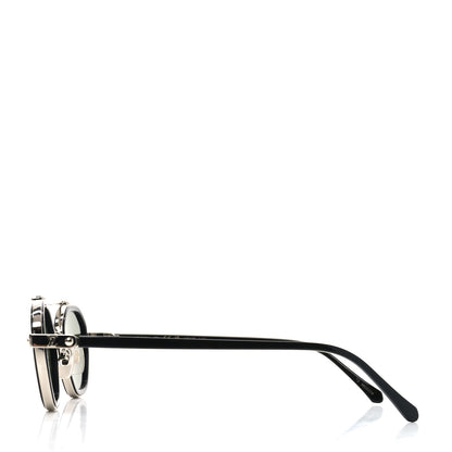 Louis Vuitton Acetate Metal LV Signature Round Duo Sunglasses Z2532U Black 3 of 7