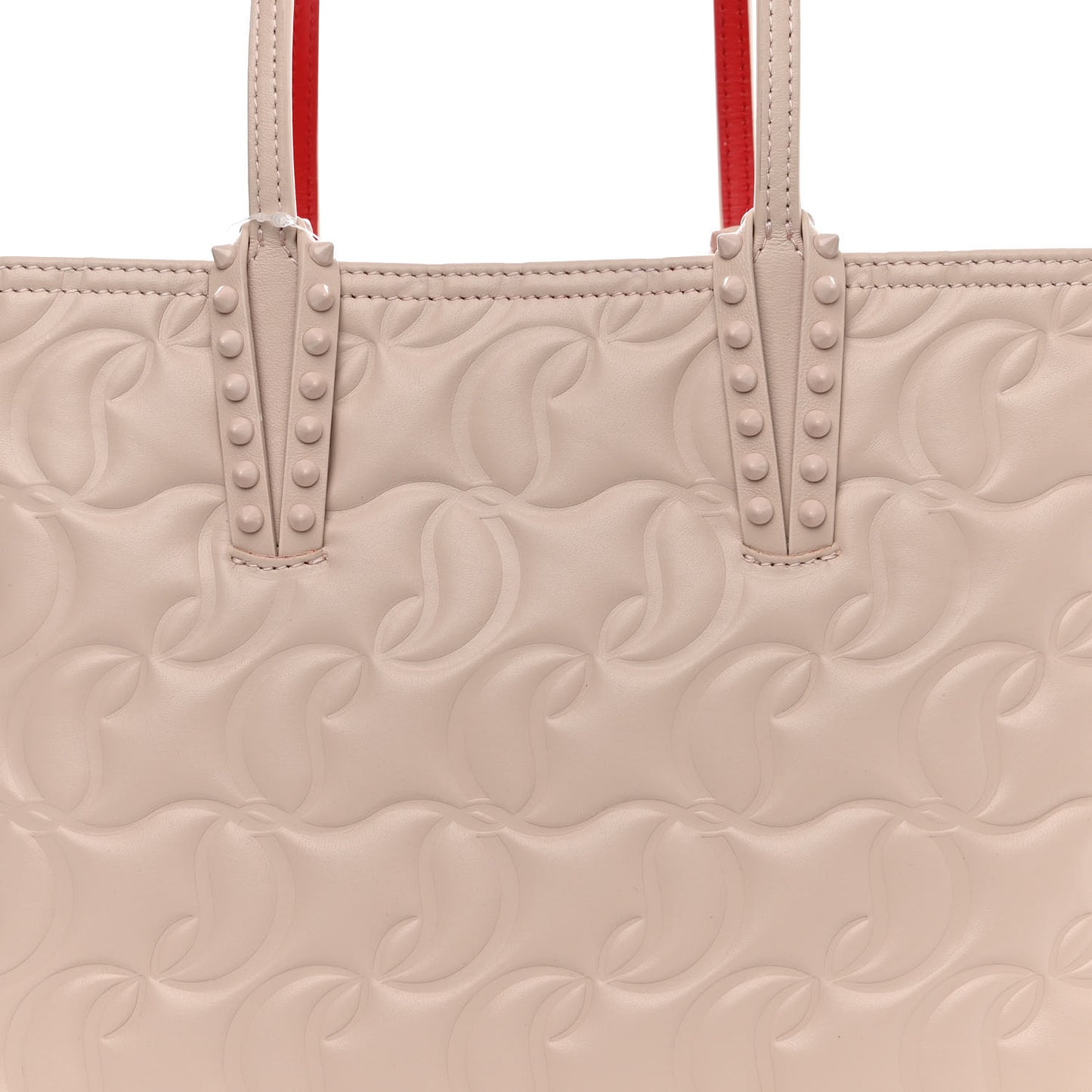 Nappa Embossed Small East West Cabata Tote Leche