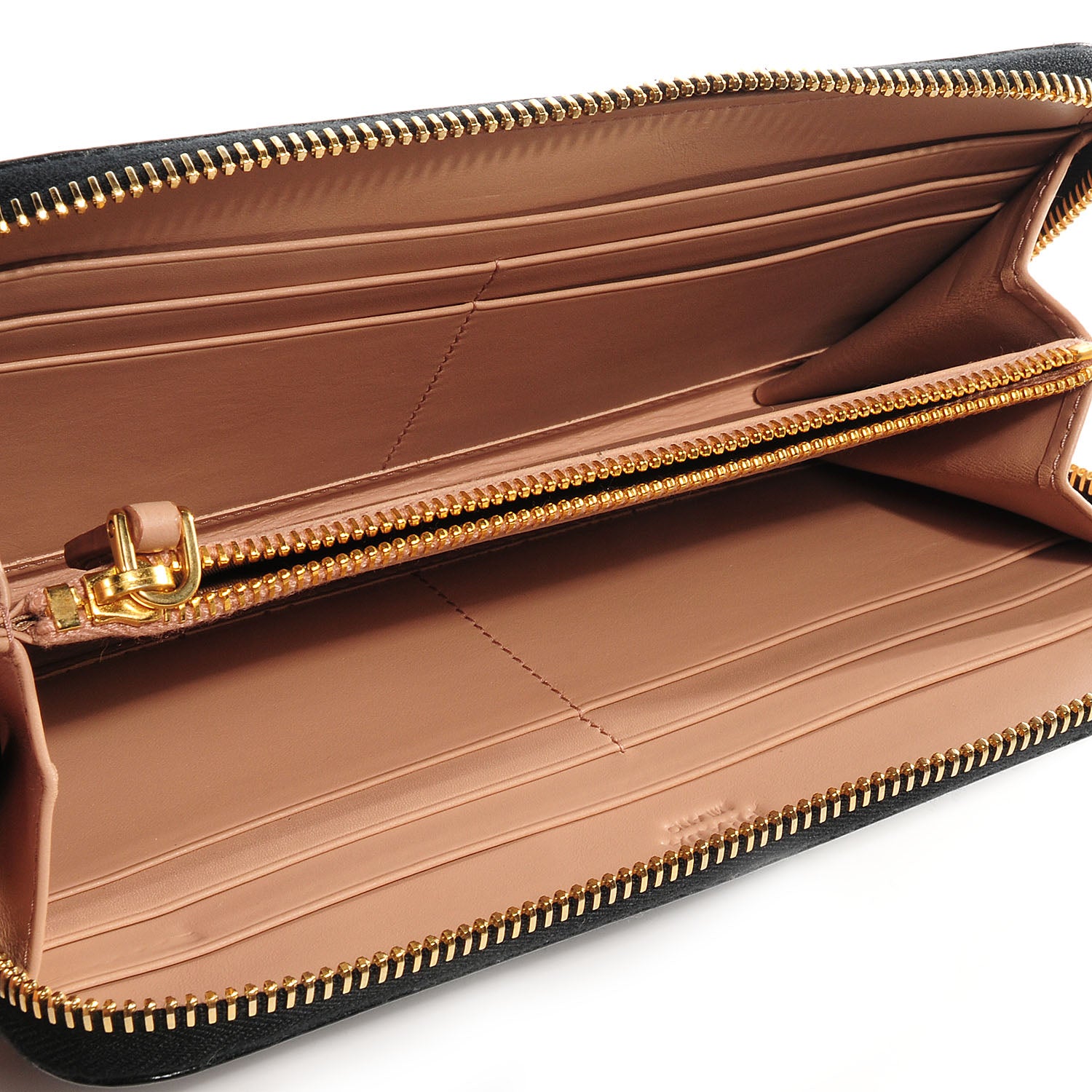 Prada Vitello Shine Zip Around Wallet Nero Black 5 of 7