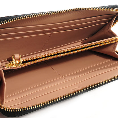 Prada Vitello Shine Zip Around Wallet Nero Black 5 of 7