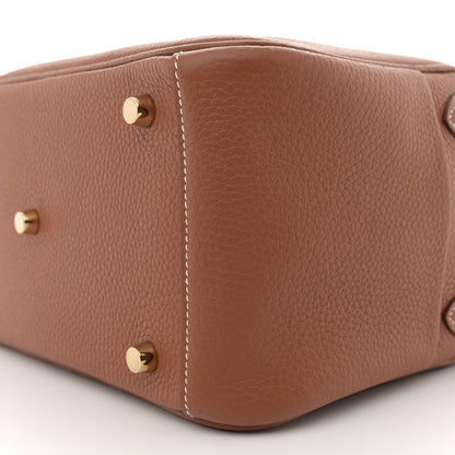 Hermes Taurillon Clemence Lindy 26 Gold 10 of 11