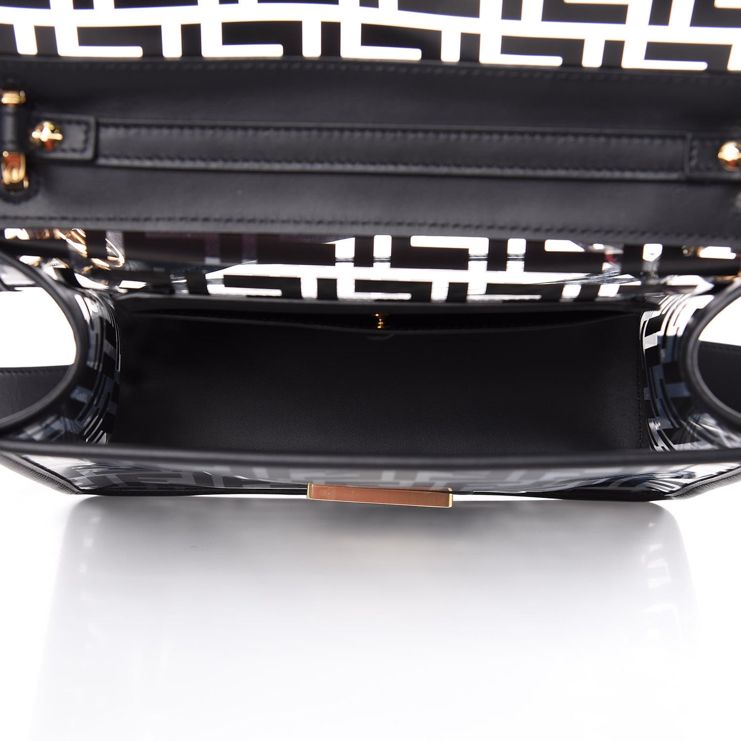 TPU FF Vitello Century F is Fendi Kan I Shoulder Bag Black