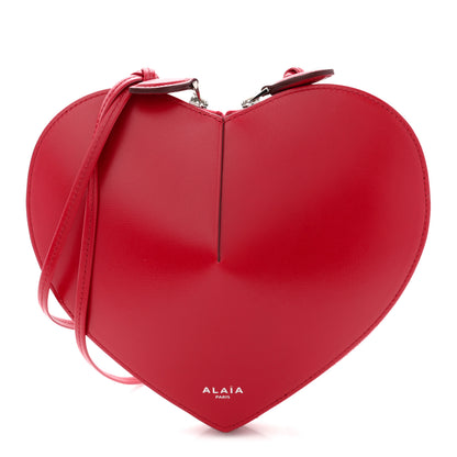 Alaia Lux Calfskin Le Coeur Bag Lacquer Red 1 of 9