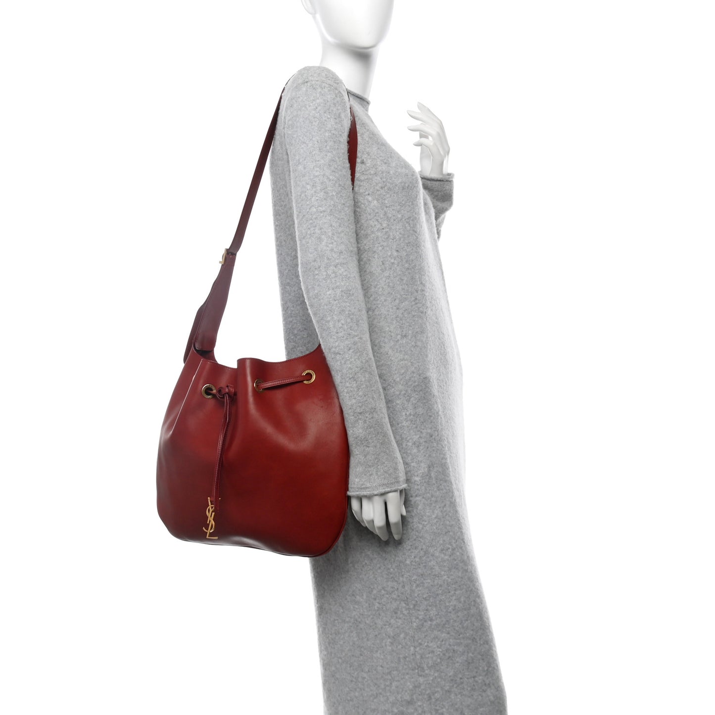 Smooth Calfskin Paris VII Large Flat Hobo Red