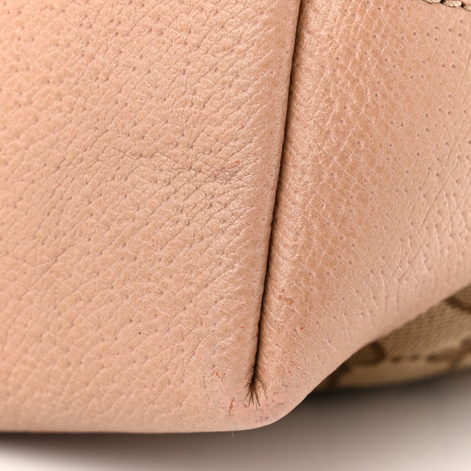 Gucci Monogram Medium Bree Foldover Tote Beige Soft Pink 12 of 18