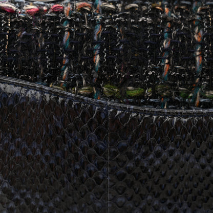 Chanel Tweed Snakeskin Quilted Small CC Filigree Flap Multicolor 13 of 14
