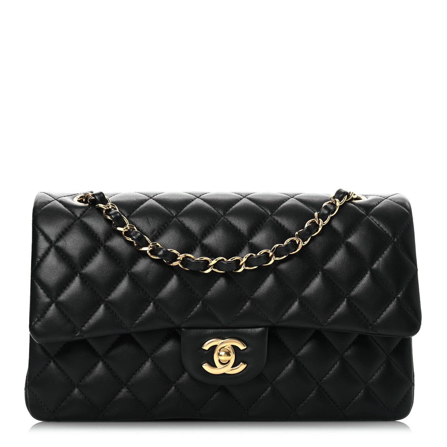 Chanel Lambskin Quilted Medium Double Flap Black 1 of 11