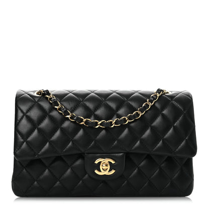 Chanel Lambskin Quilted Medium Double Flap Black 1 of 11