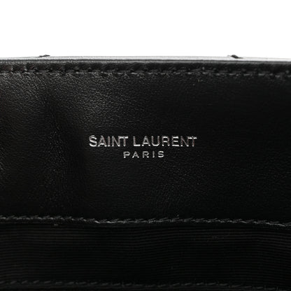 Saint Laurent SAINT LAURENT Calfskin Y Quilted Monogram Large Loulou Chain Satchel Black 7 of 11