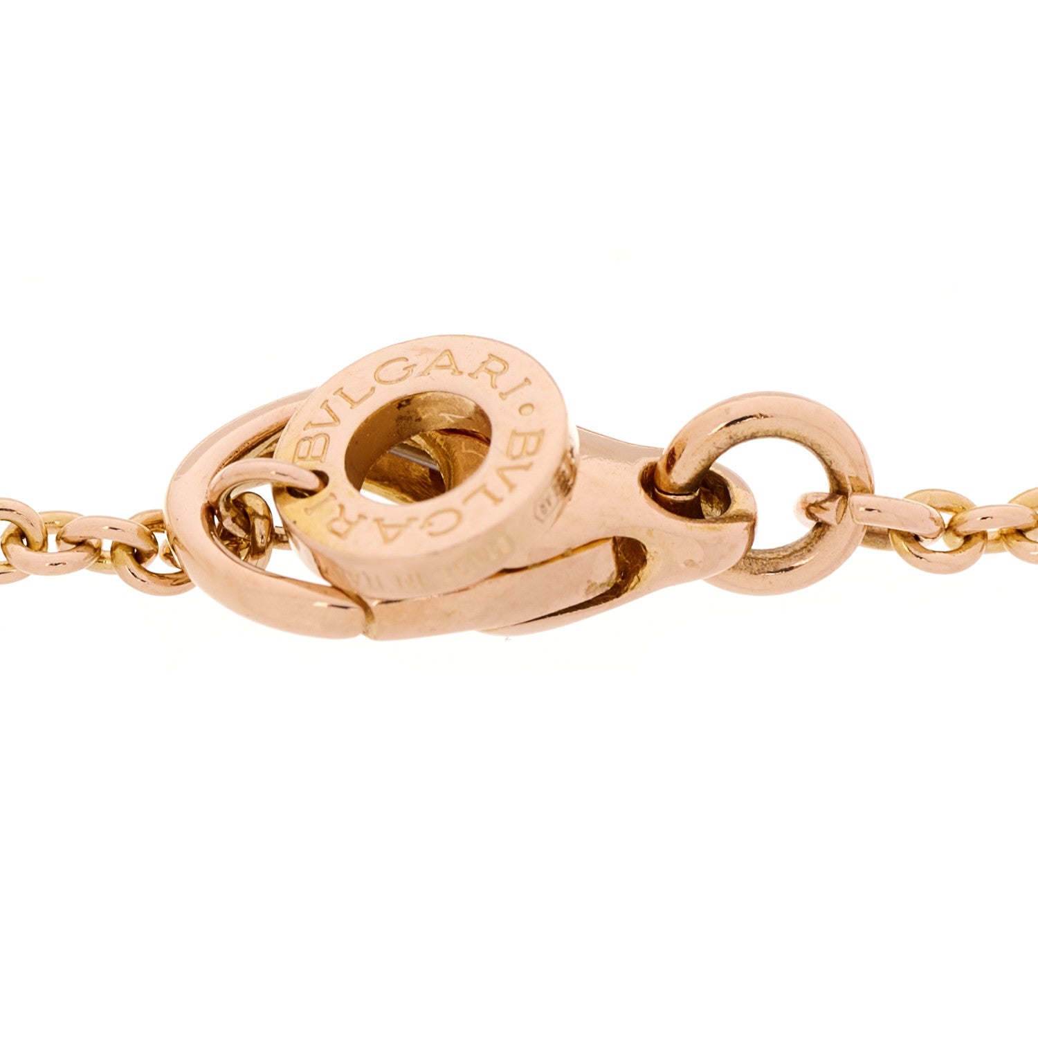 Bulgari 18K Rose Gold Mother of Pearl Carnelian BVLGARI BVLGARI Chain Bracelet 5 of 8