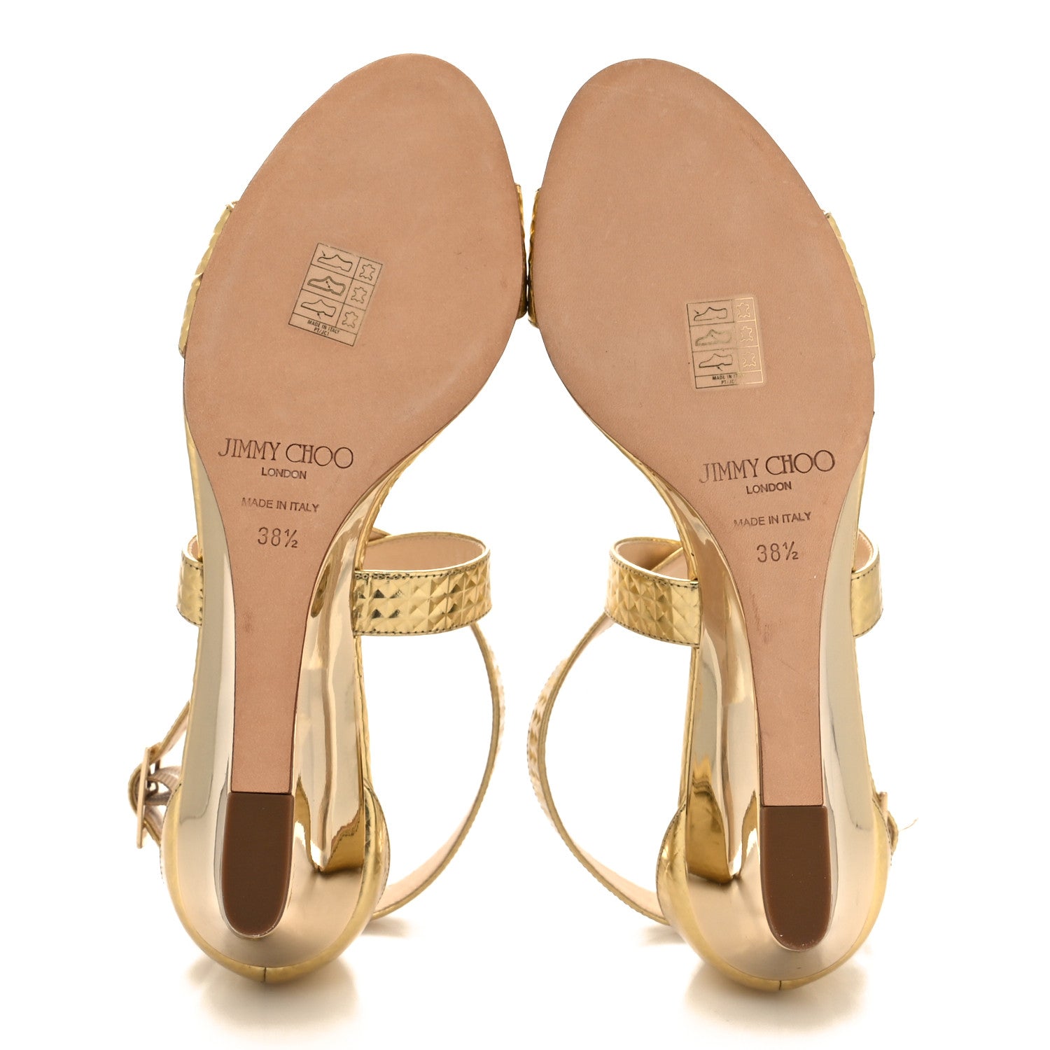 Jimmy Choo Cubed Mirror Chiara Pumps 38.5 Gold 5 of 8