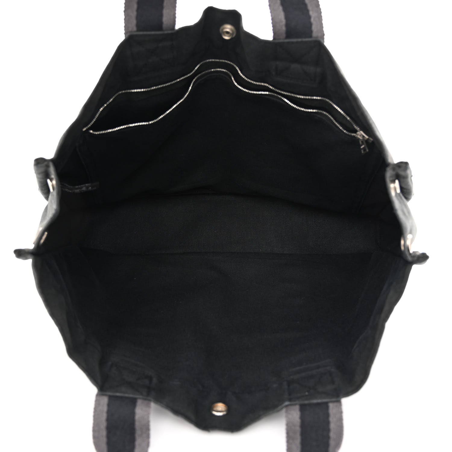 Hermes Canvas Herline MM Tote Black 5 of 15