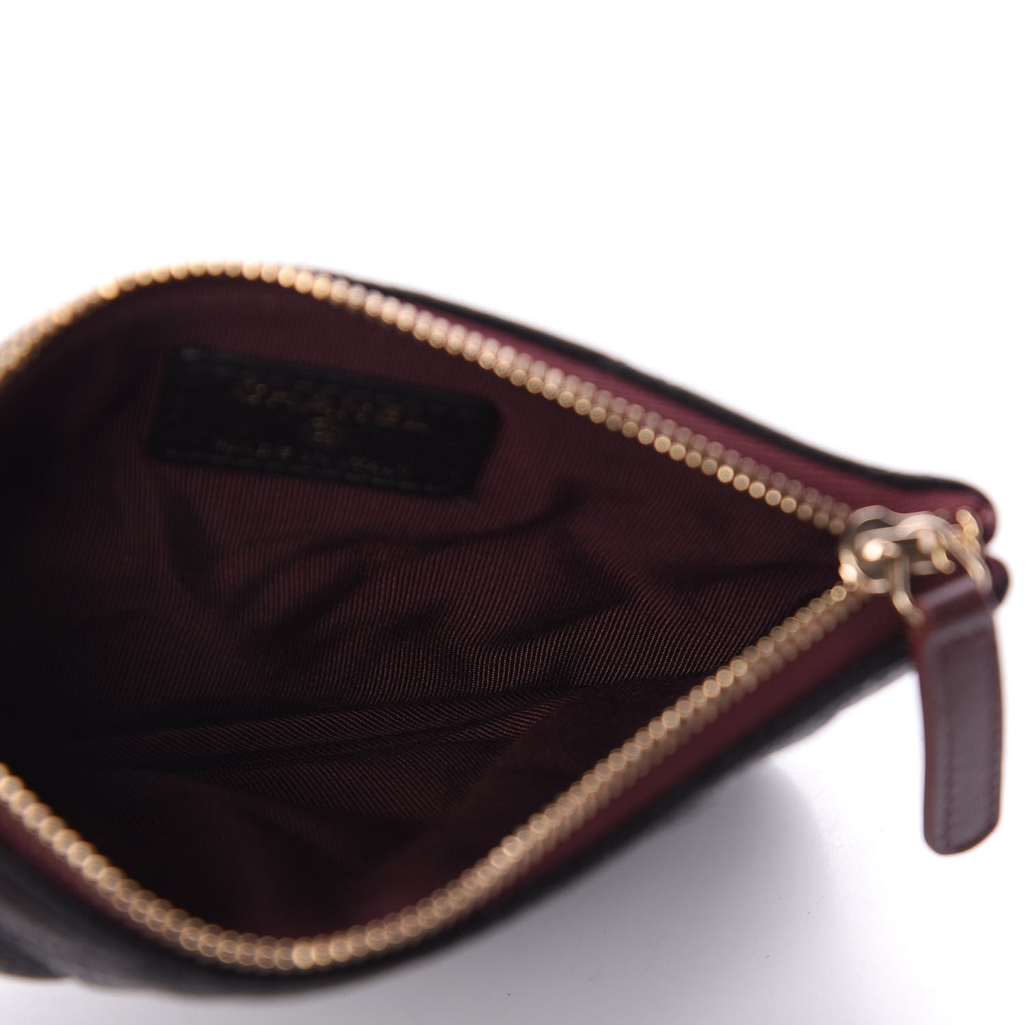 Caviar Quilted Small Cosmetic Case Black