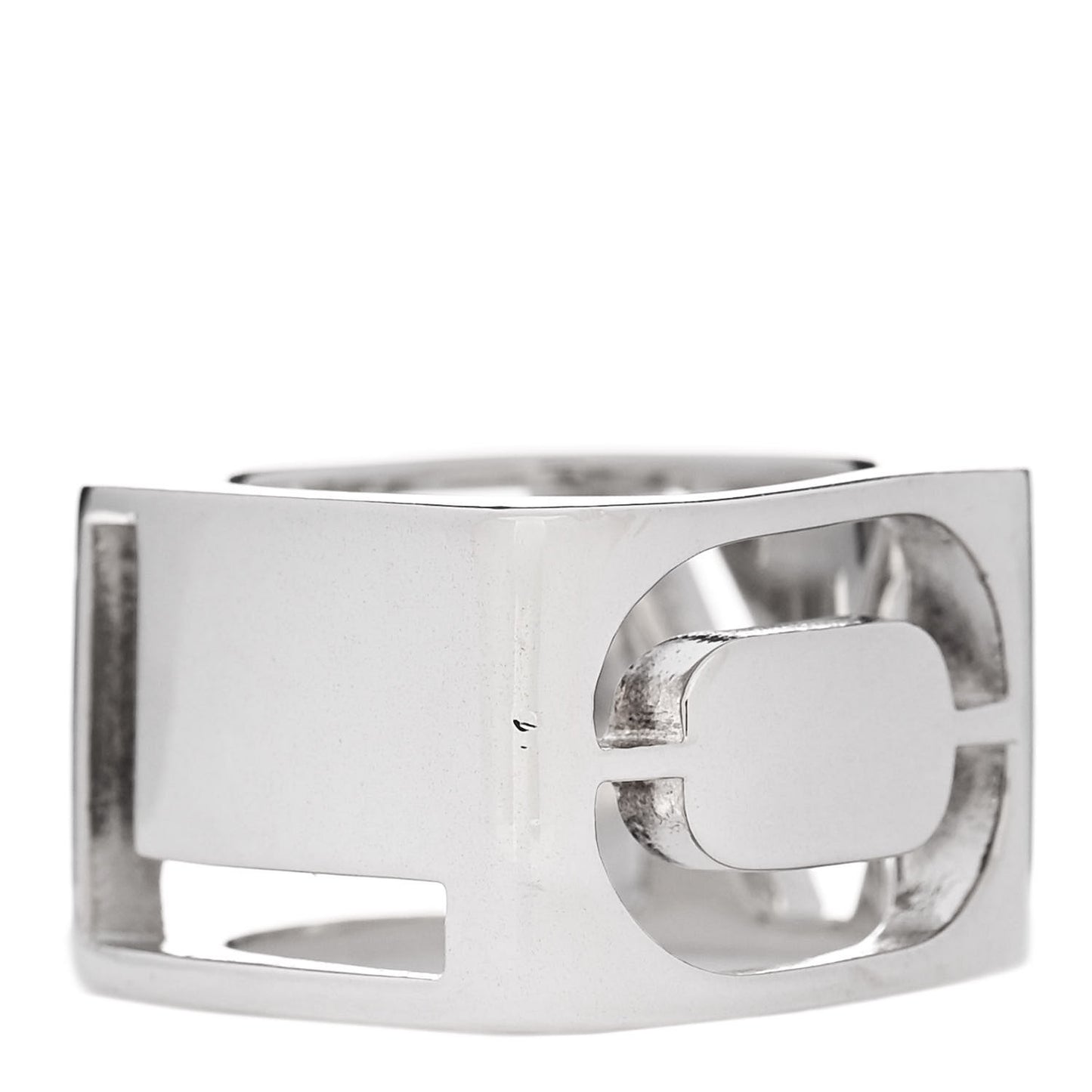 Sterling Silver Era Love Square Ring 52 6