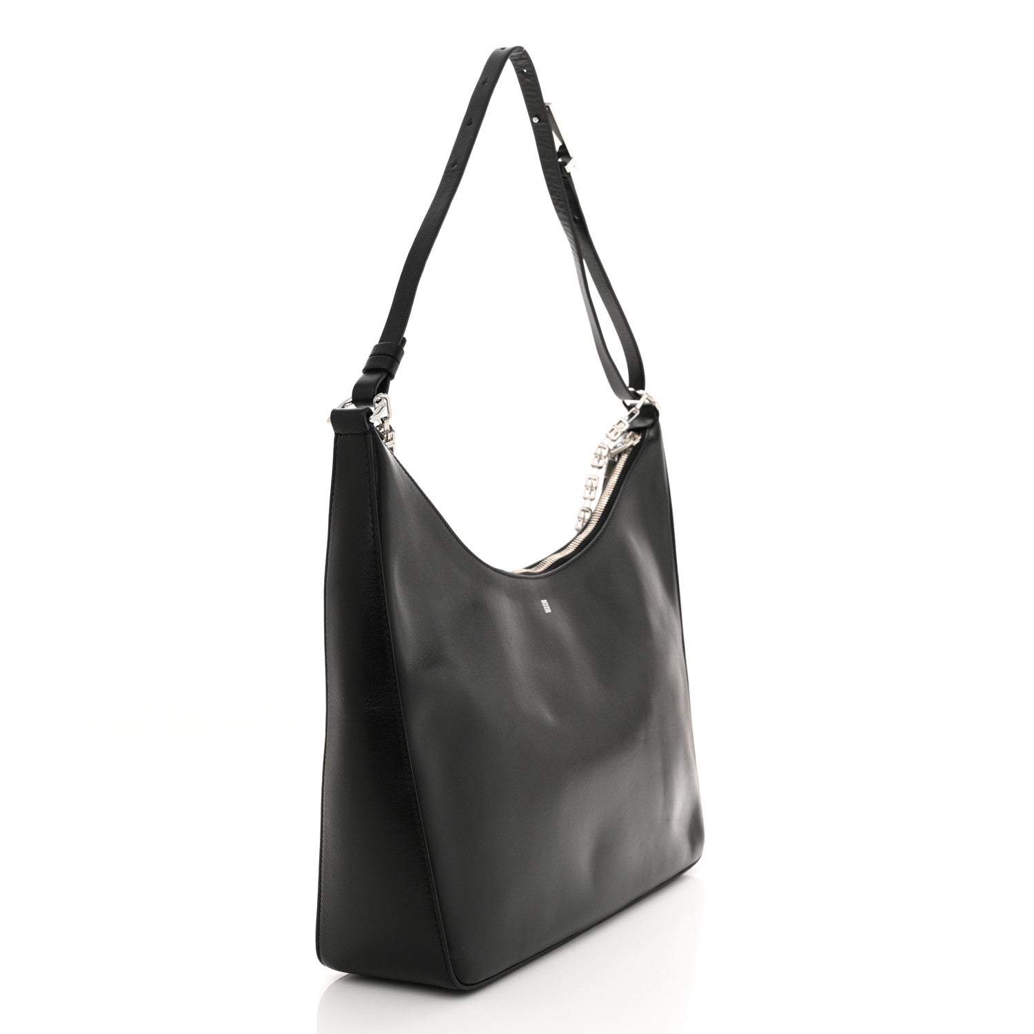 Givenchy Smooth Calfskin Medium Moon Cut Out Shoulder Bag Black 3 of 13