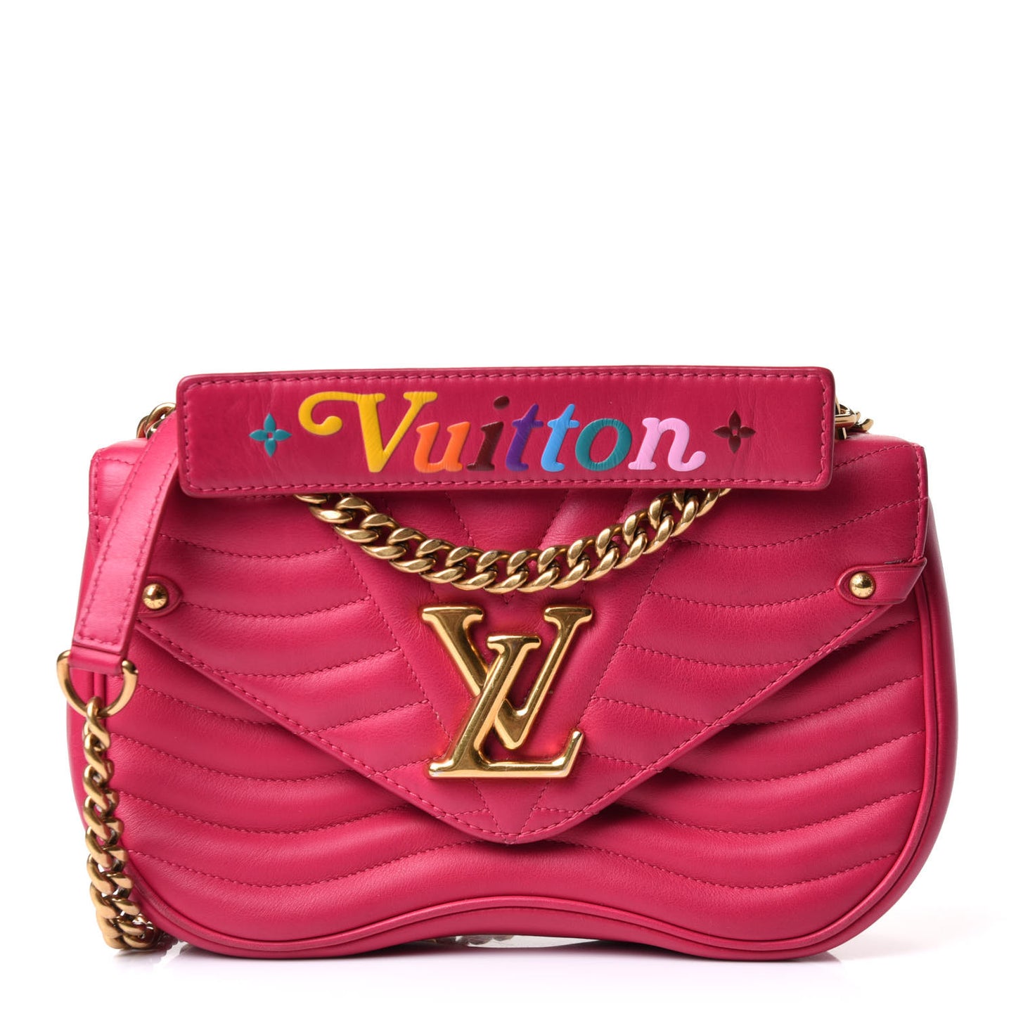 Calfskin New Wave Chain MM Rose Freesia