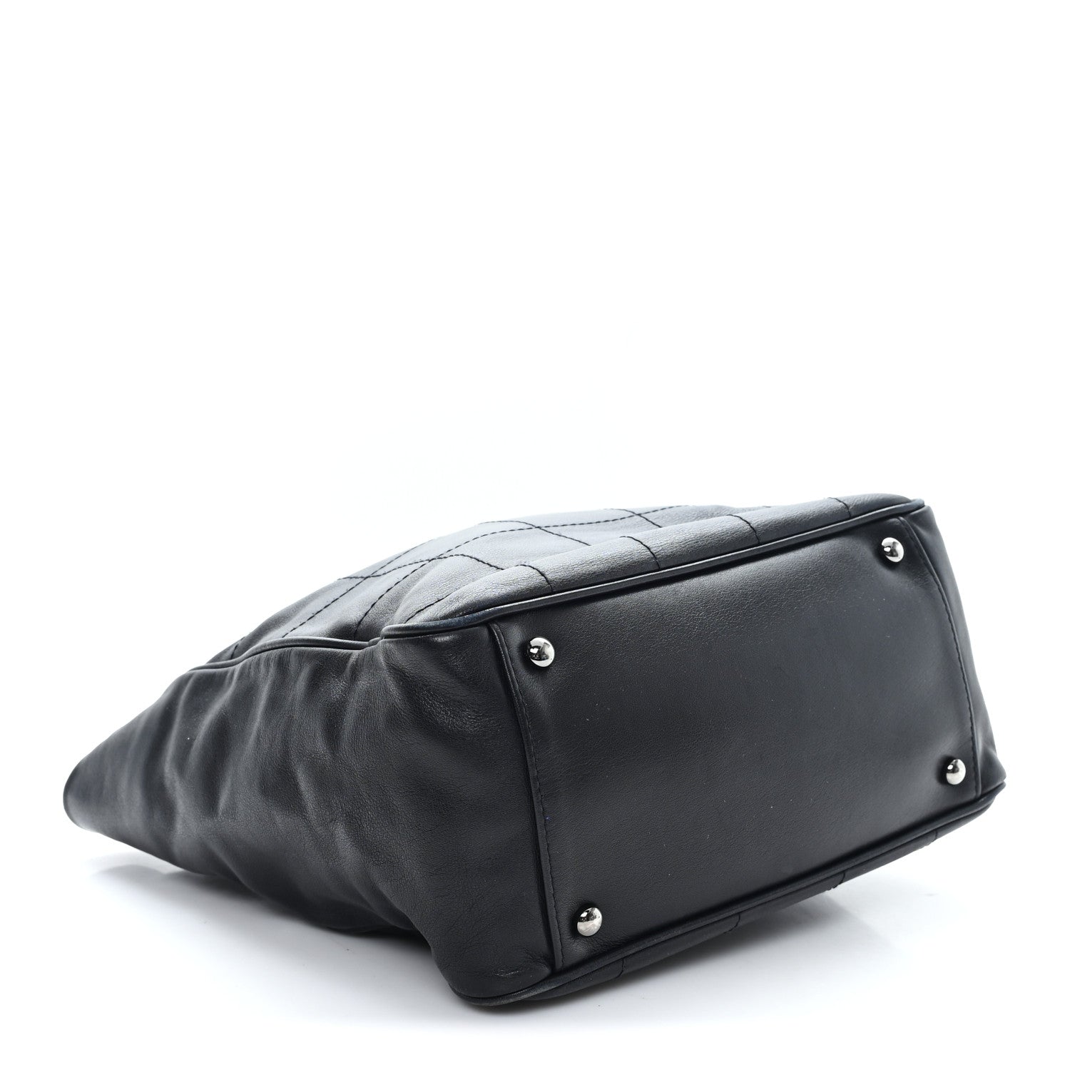 Chanel Lambskin Square Stitched Tote Black 4 of 10