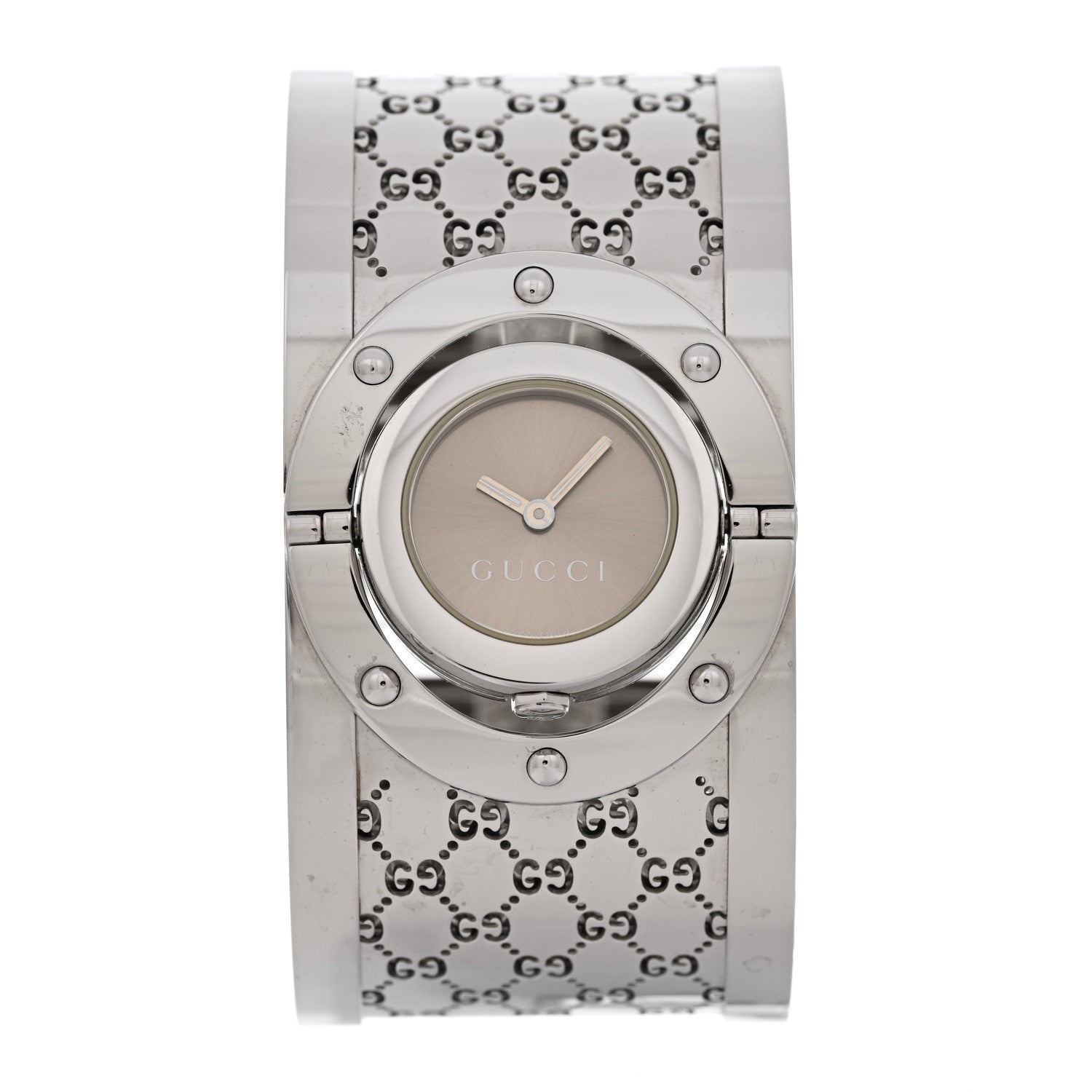 Gucci Stainless Steel 33mm Twirl Quartz Watch Brown 1 of 8
