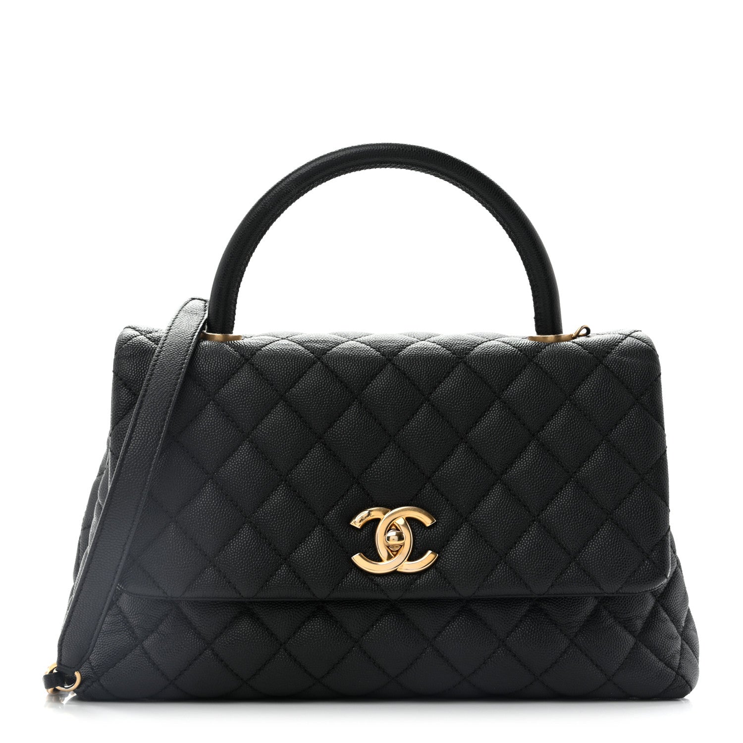 Chanel Caviar Quilted Small Coco Handle Flap Black 1 of 13
