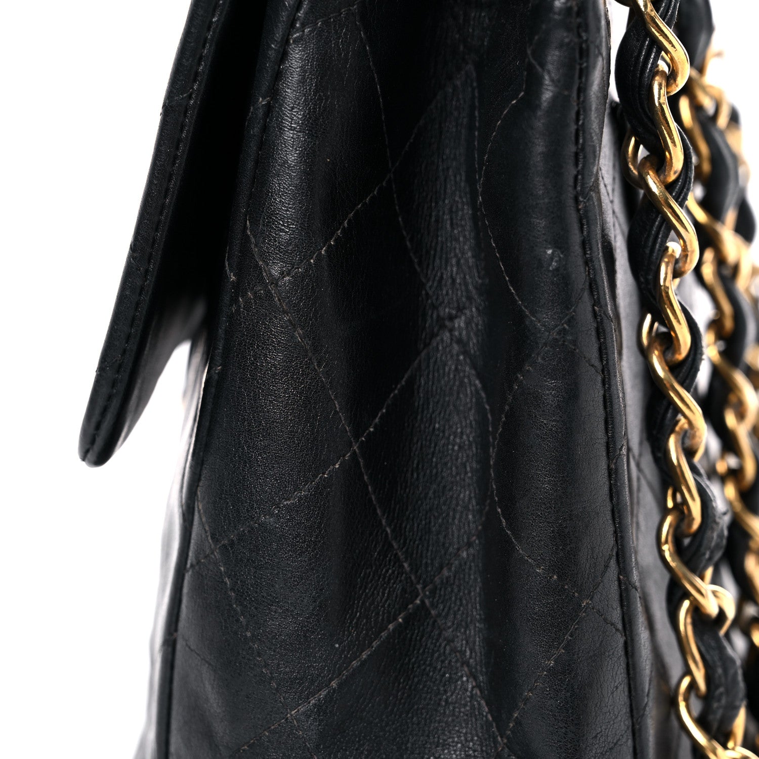 Chanel Lambskin Quilted XL Jumbo Single Flap Black 30 of 33