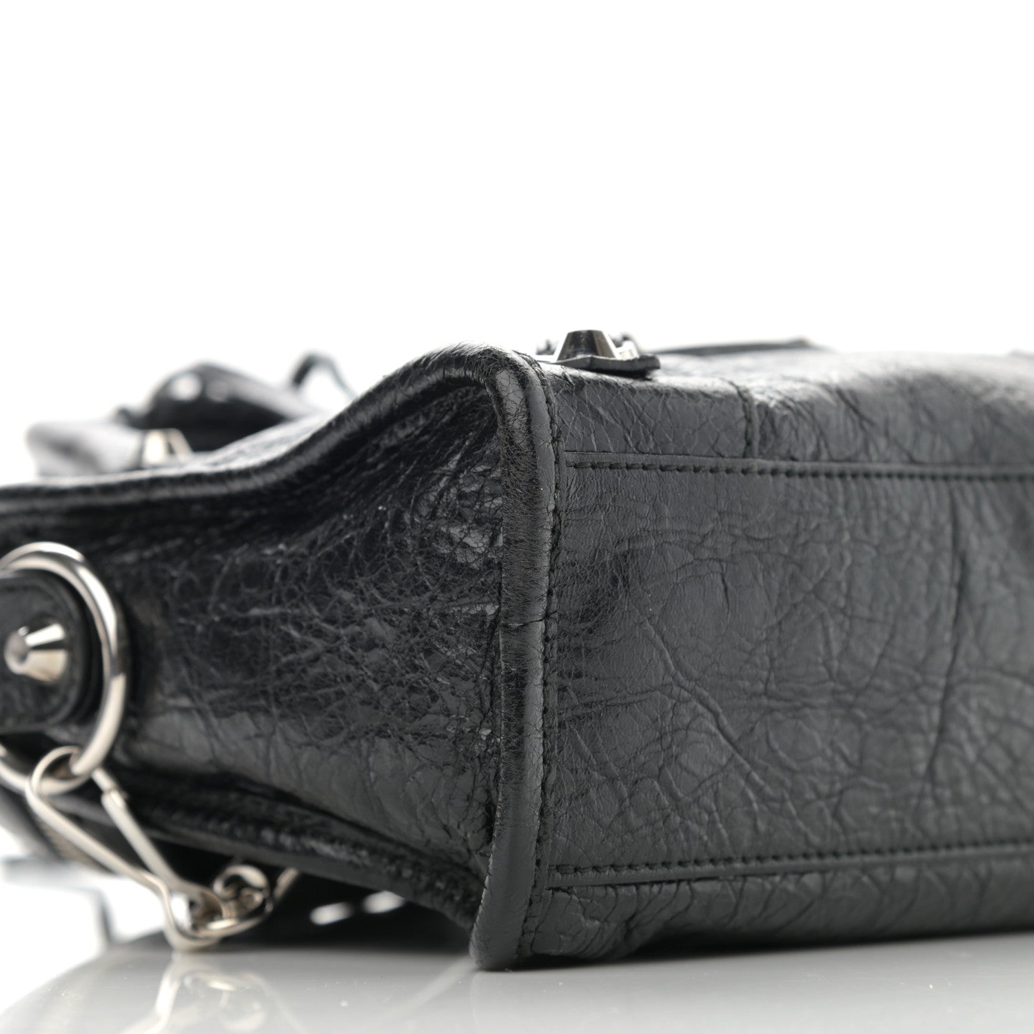 Balenciaga Agneau Classic Silver Hardware Mini City Black 8 of 9