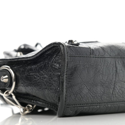 Balenciaga Agneau Classic Silver Hardware Mini City Black 8 of 9
