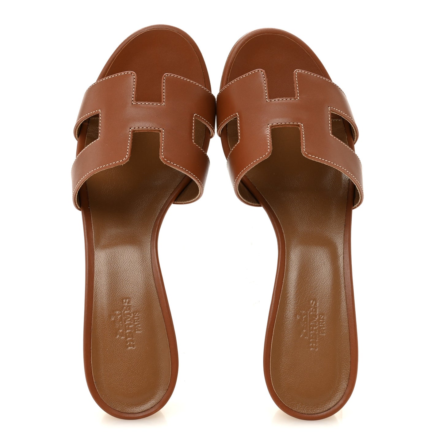 Calfskin Oasis Sandals 38 Gold