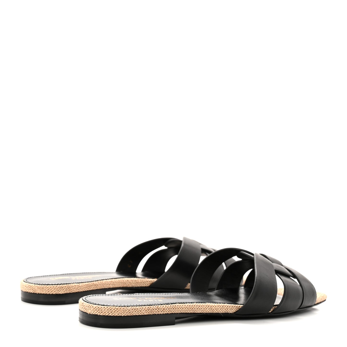 Calfskin Nu Pied 05 Slide Sandals 35 Black
