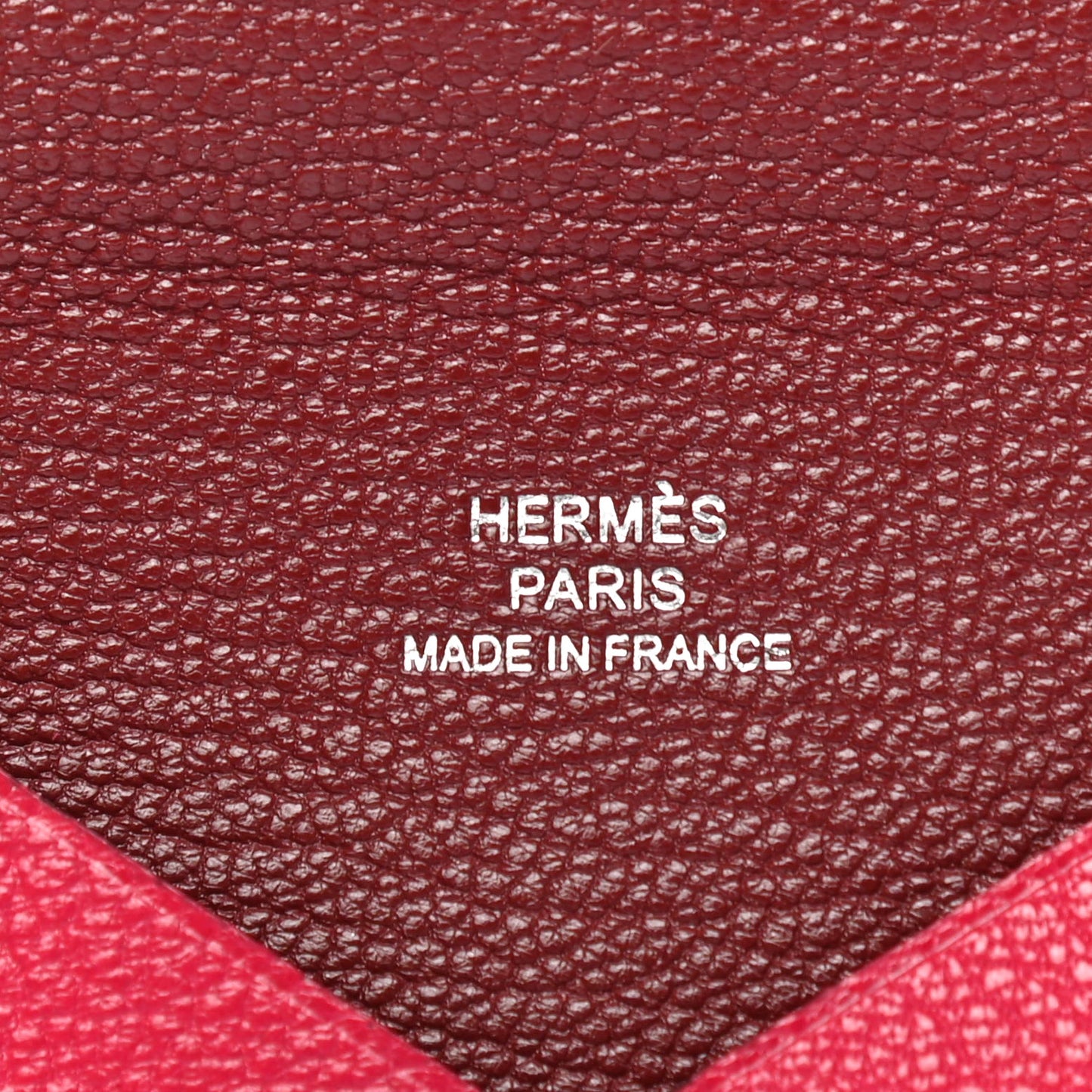 Chevre Mysore Verso Calvi Card Case Framboise Rouge H