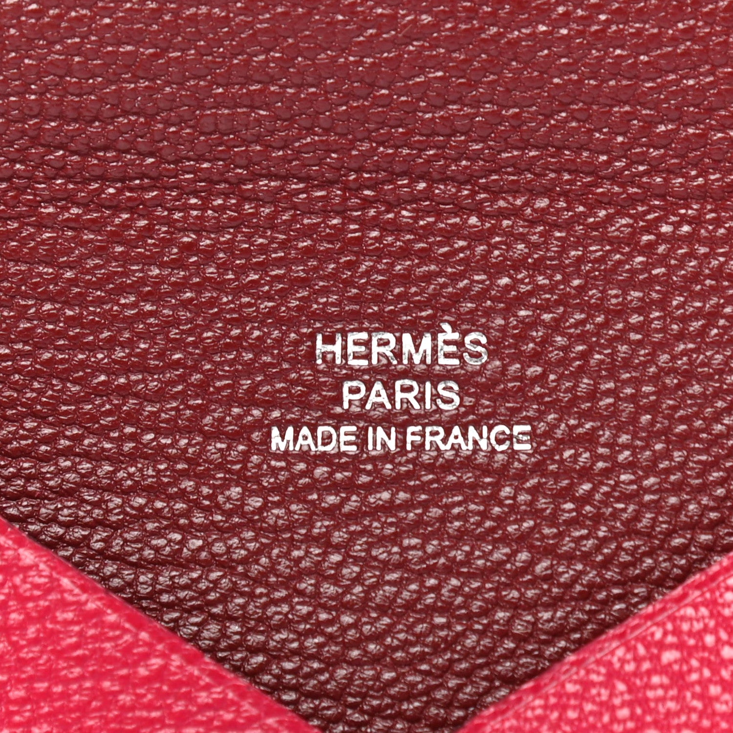 Hermes Chevre Mysore Verso Calvi Card Case Framboise Rouge H 6 of 7