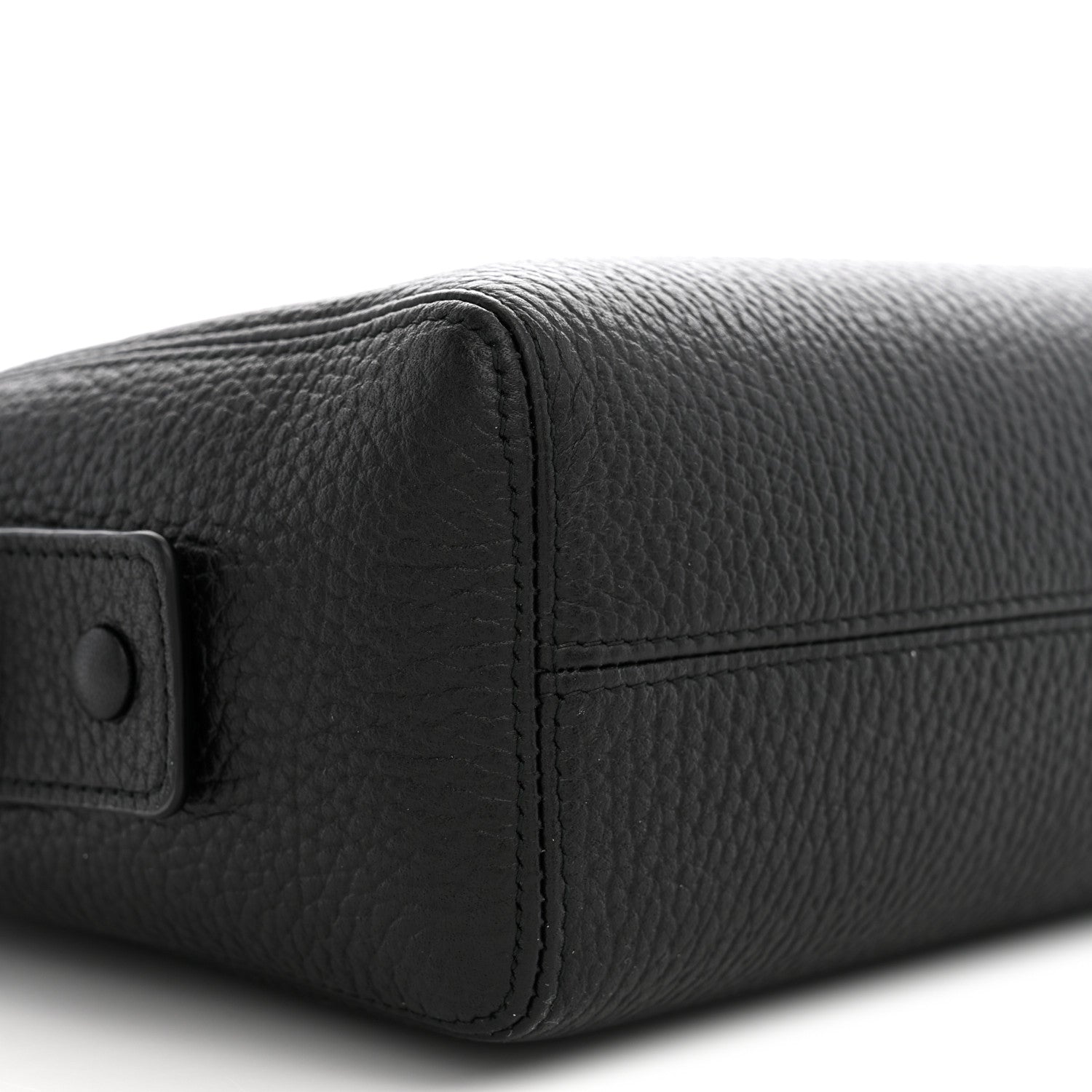 Chanel Grained Calfskin Large Zippered Pouch Black 8 of 10